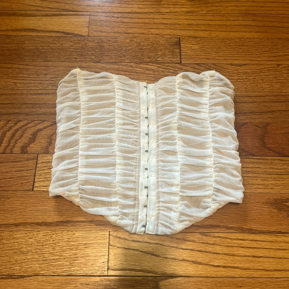 Edit by nine Woman’s White Strapless Corset Top Size S